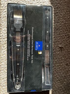 Professional Chef Barbecue Tool Set - Black Stainless (Unbranded)